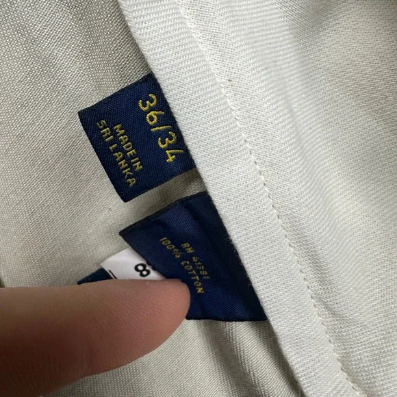 Polo Ralph Lauren Classic Fit Chino Pants Mens 36x34 Khaki Tan Cotton Straight - Picture 6 of 10